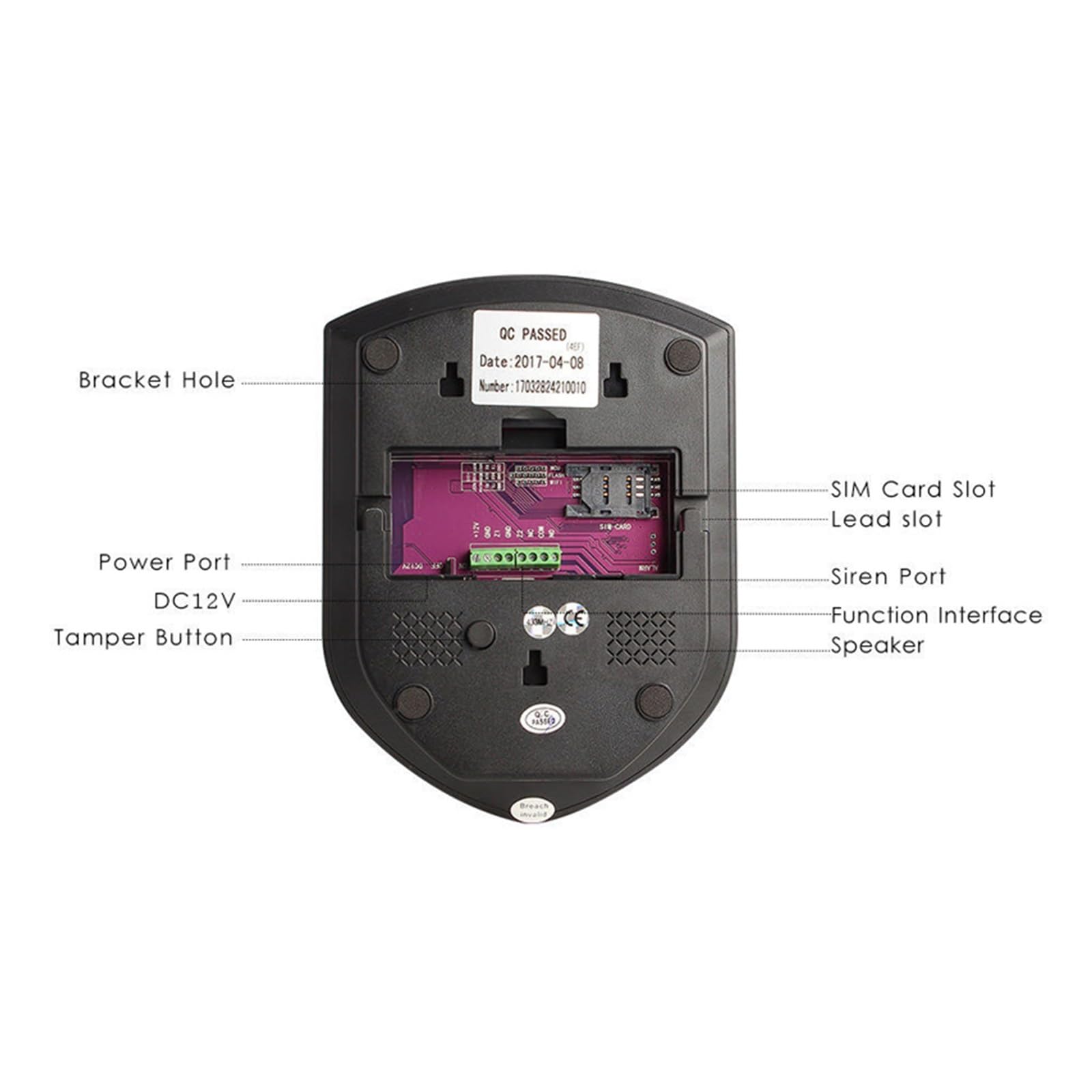 Sistema di Allarme di Sicurezza Domestica, Smart Wireless Allarme Domestico antifurto di Sicurezza Kit rilevatori Movimento for sensori Porta Host Fai-da-Te