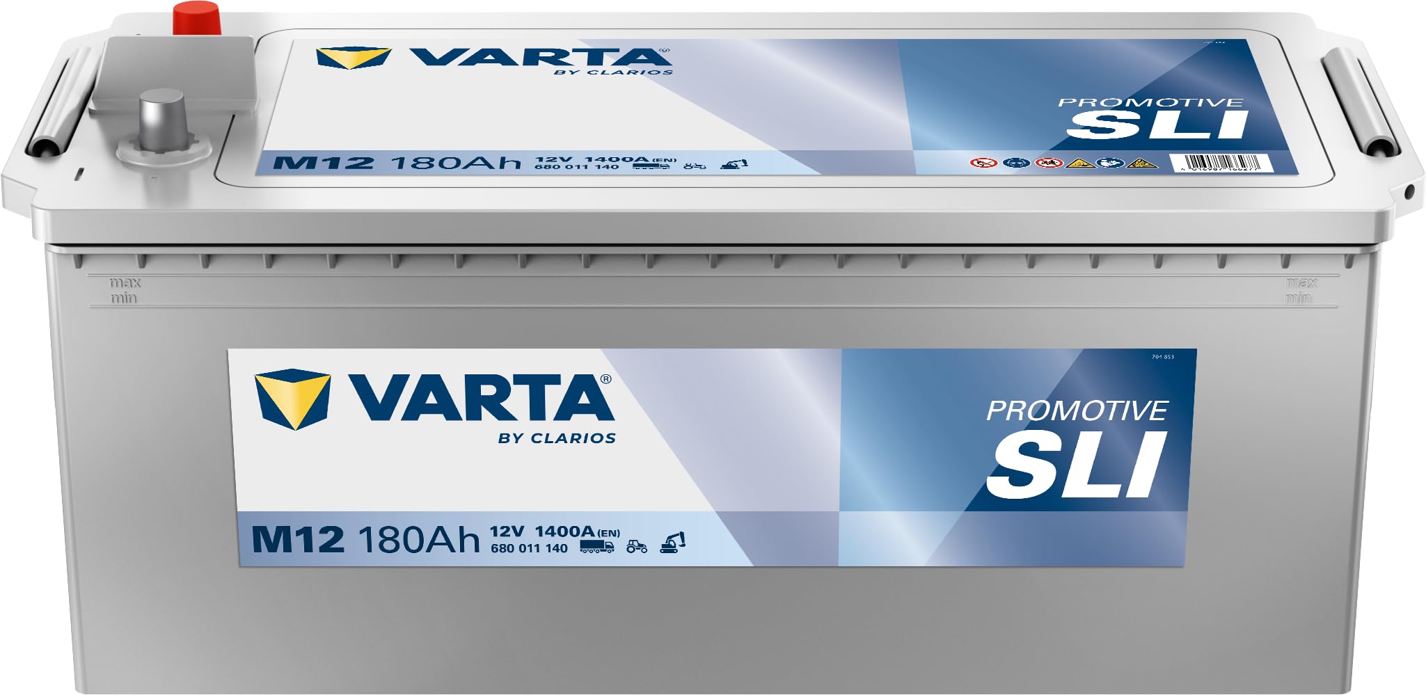 Varta Promotive Black M12 Batterie Poids Lourds, Travaux Publics, Agricoles, 12 V 180Ah 1400 Amps (En)