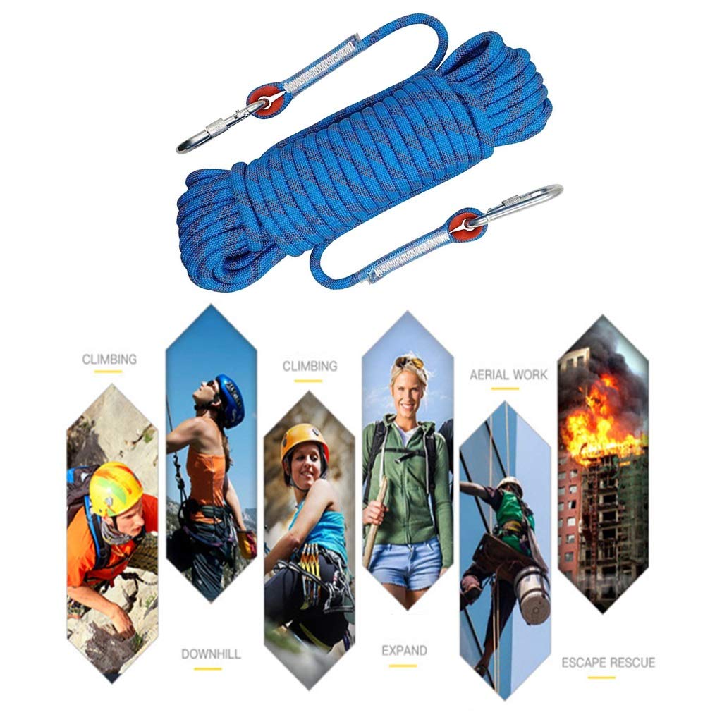 climbing rope nylon Blue Wear-resistant Nylon Rope 10mm - 16mm Heavy Mountain Climbing Rope, Climbing Rope Outdoor Climbing Rope, Fire Escape Safety Rappelling Rope Emergency Escape Rope Carabiner : Buy Online at