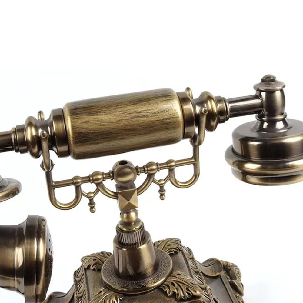 Audio GuestBook Telephone with Classic Retro Craftsmanship for Confessional Wedding Birthday Party Special Events (Bronze)