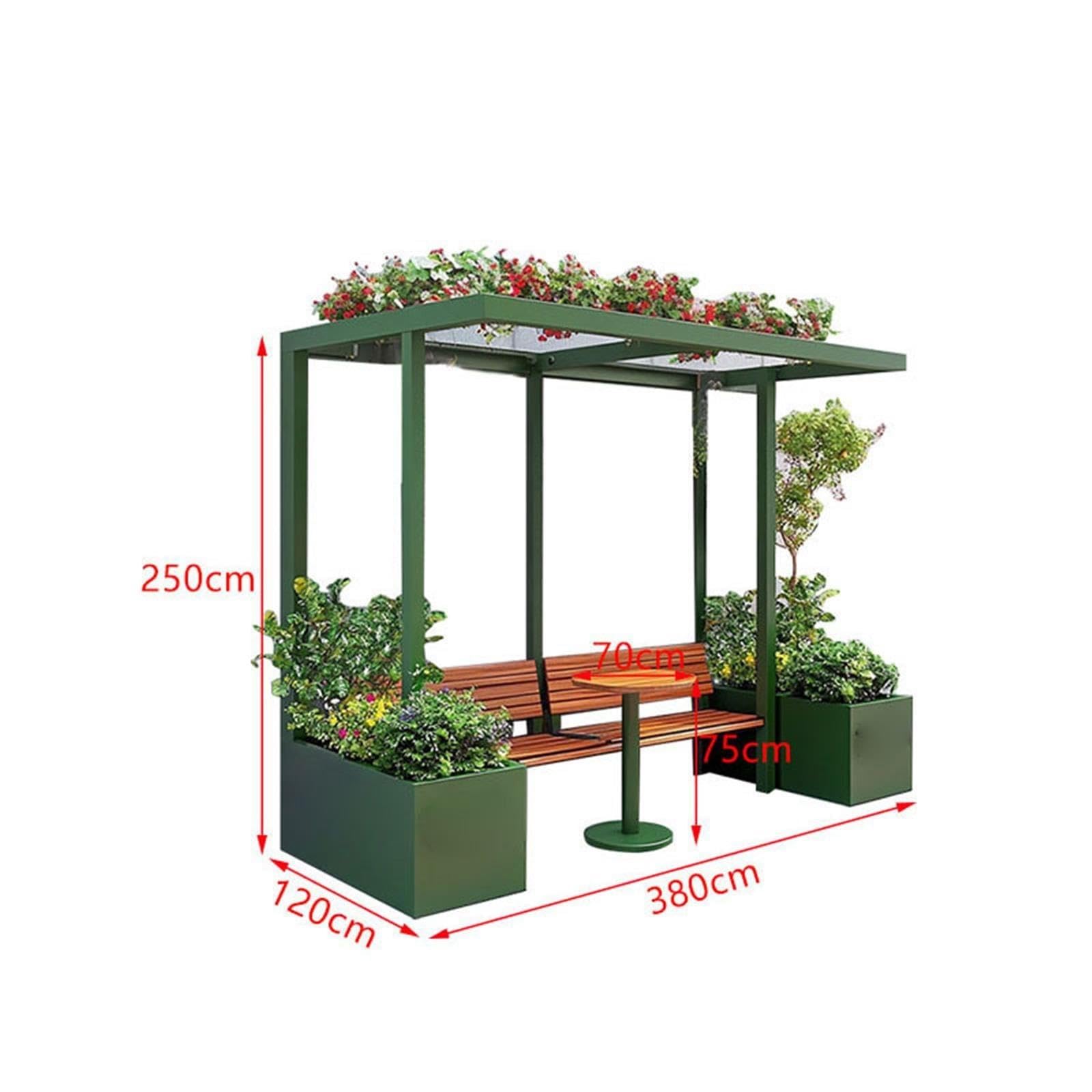 Parkpflanzbank Outdoor-Freizeit-Sitz-Blumenkasten-Kombination