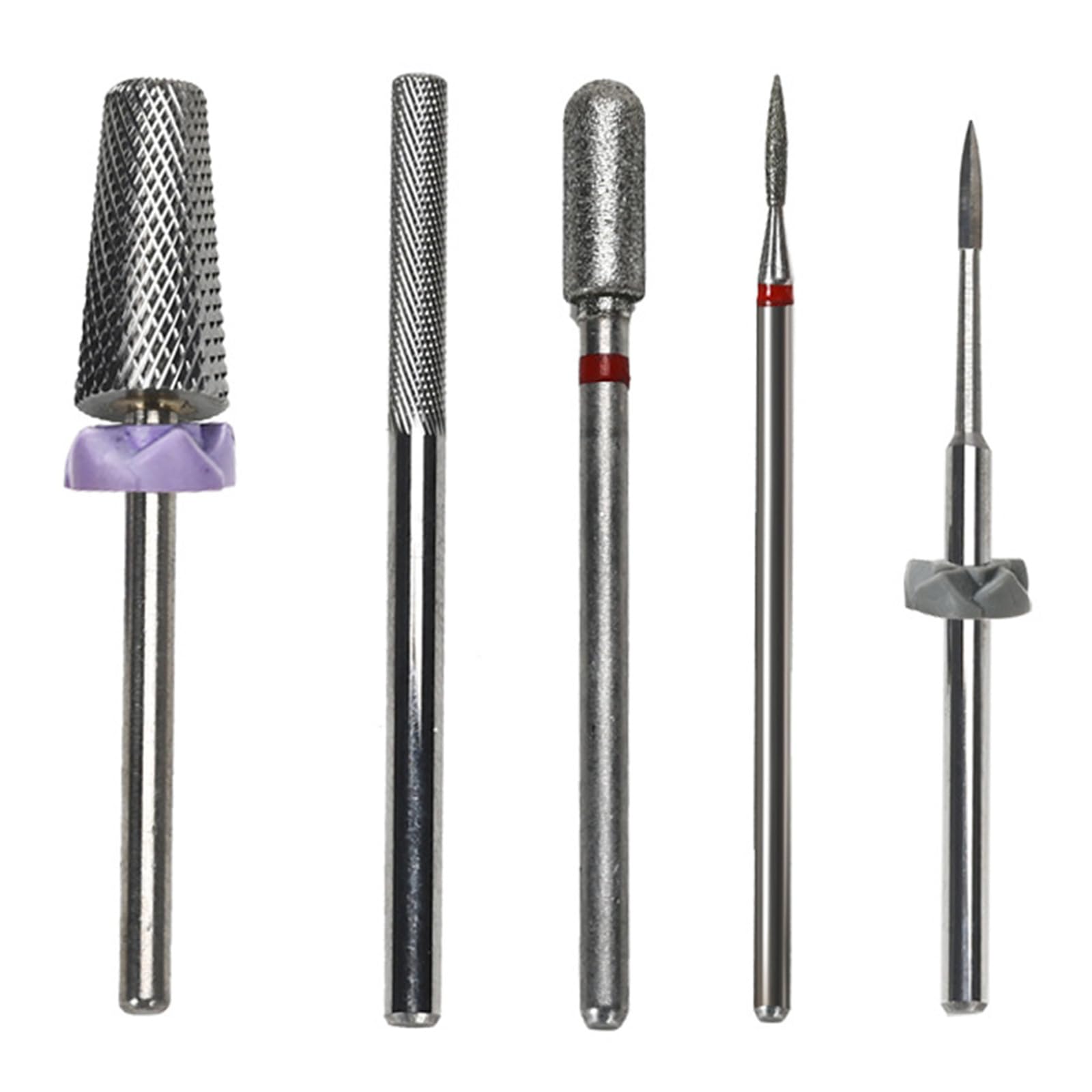 5/6Pcs Drill Bit Set Steel Drill Bits Acrylic Gel Bit Cuticle Remover Bits for Acrylic Gel