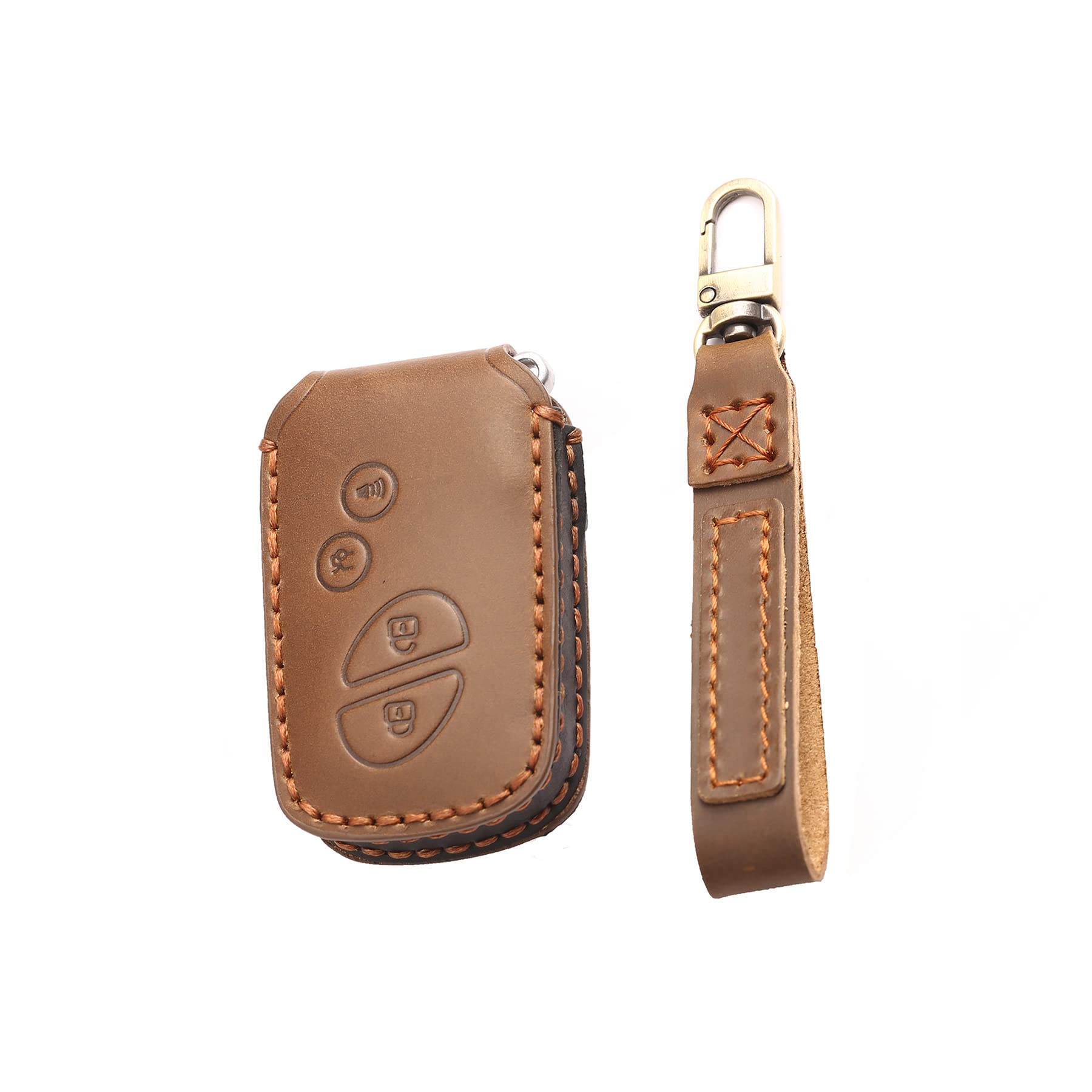 HERMES レザーキーケース ブラウン Made in France HERMES レザーキー