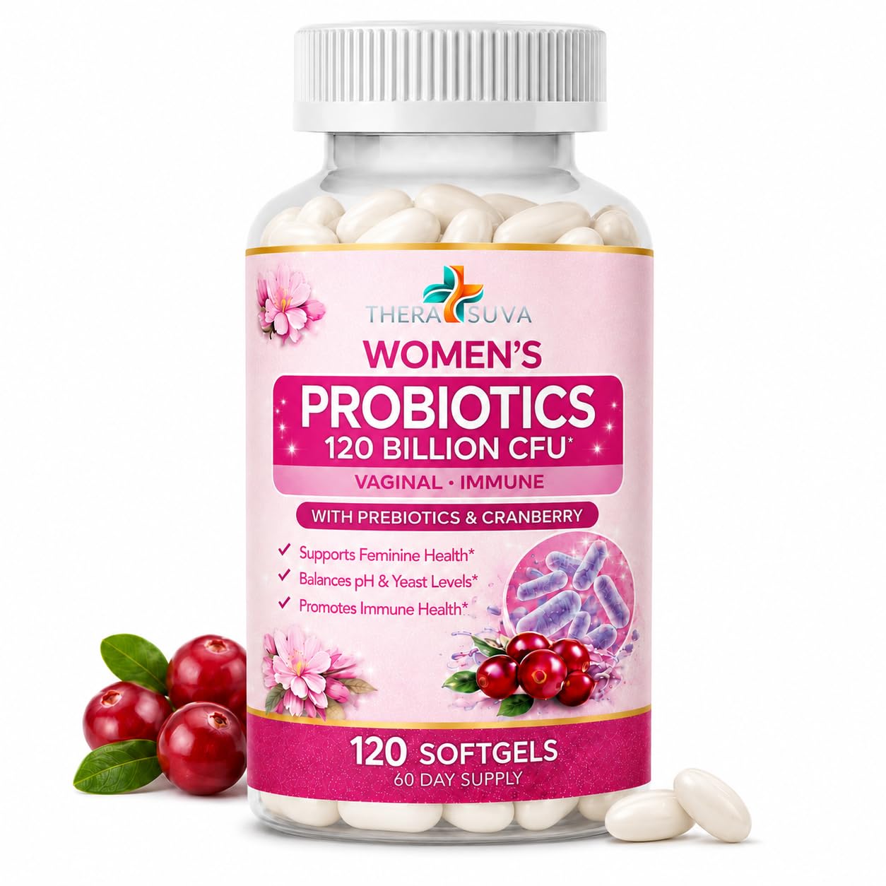Women's Advanced Probiotics 120 Billion CFU 36 Strains, 120 Veggie Softgels