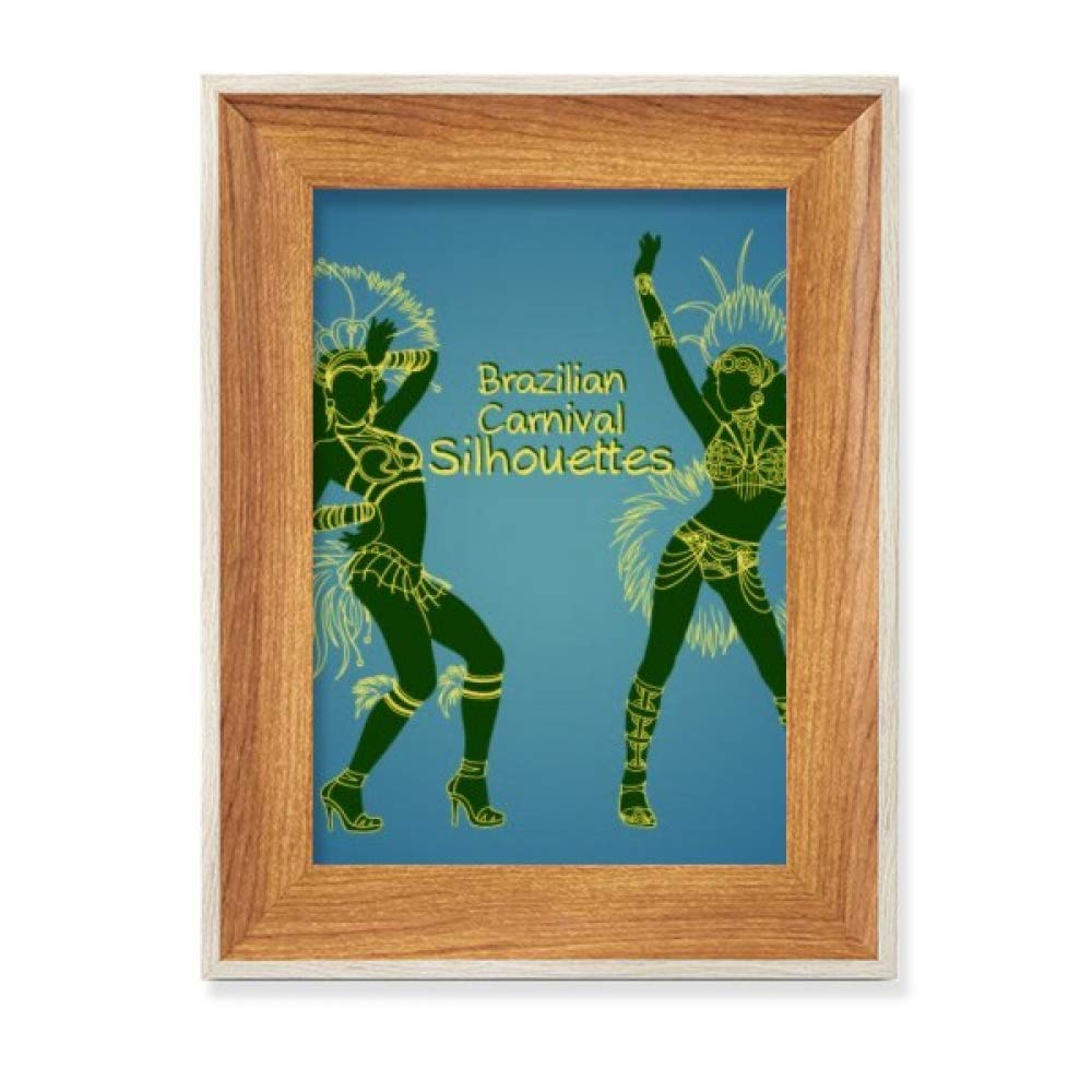 Cadre de Photo en Bois Silhouette Brésil pour Intérieur Voyageur