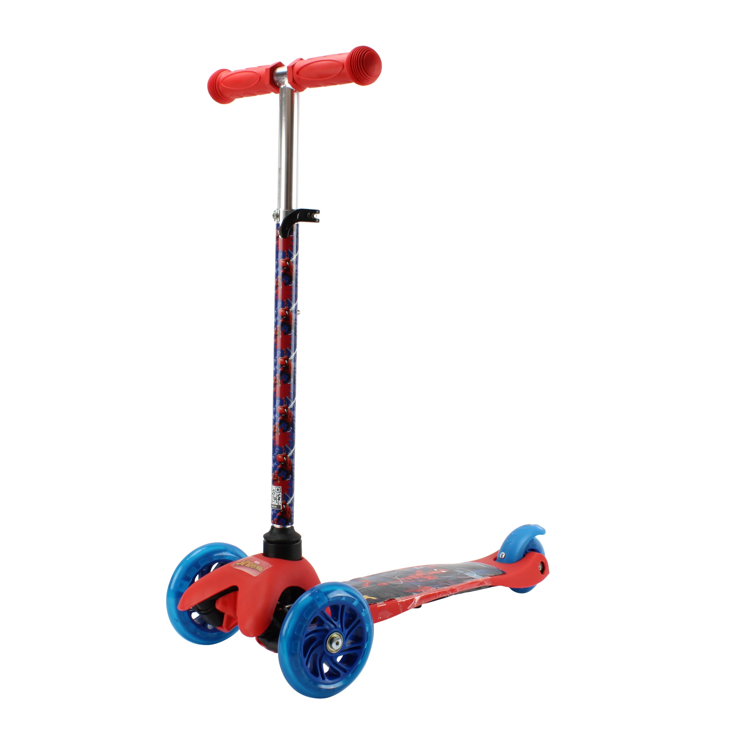 BBR Toys Patinete Infantil 3 Rodas Ajustavel com Led Marvel Spider