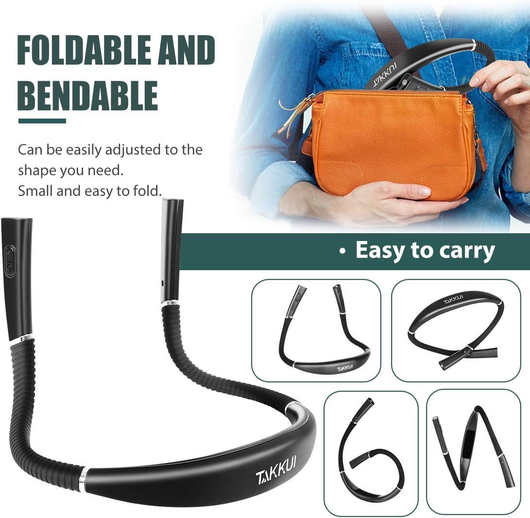 Neck Reading Light, Book Light for Reading in Bed at Night 3 Modes & 3 Brightness Adjustable LED Eye Care Book Light for Reading, Rechargeable Book Light for Camping, Knitting, Repairing - - 