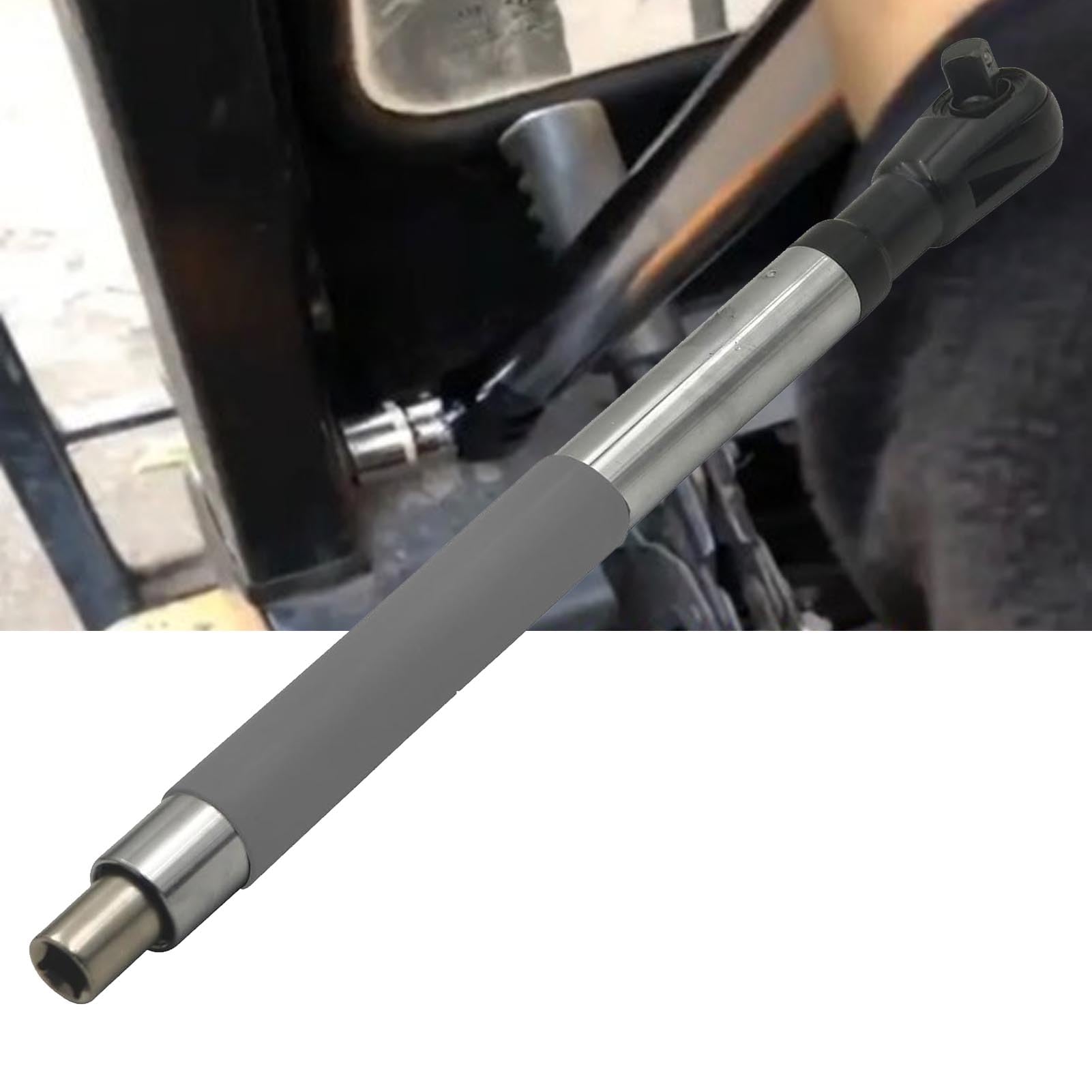ciciglow Clé d'extension décalée, clé à molette rallonge à cliquet à impact polyvalente 16,93 pouces avec tête d'entraînement fixe de 1/2 pouce, 4 adaptateurs pour les petits serrés