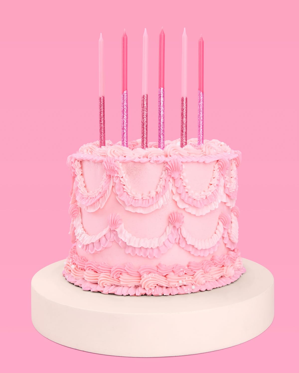 xo, Fetti Lot de 10 bougies à paillettes roses pour gâteau de fête, fête prénatale, décoration de gâteau mignonne, décoration de gâteau pour enterrement de vie de jeune fille, cadeau d'anniversaire