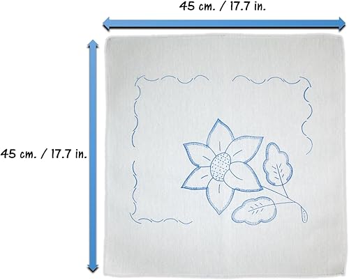 Miniatura 6 de Servilletas para Bordar a Mano Mexicanas Con Dibujo  Servilletas mexicanas con dibujo para bordado a mano (flores 5)