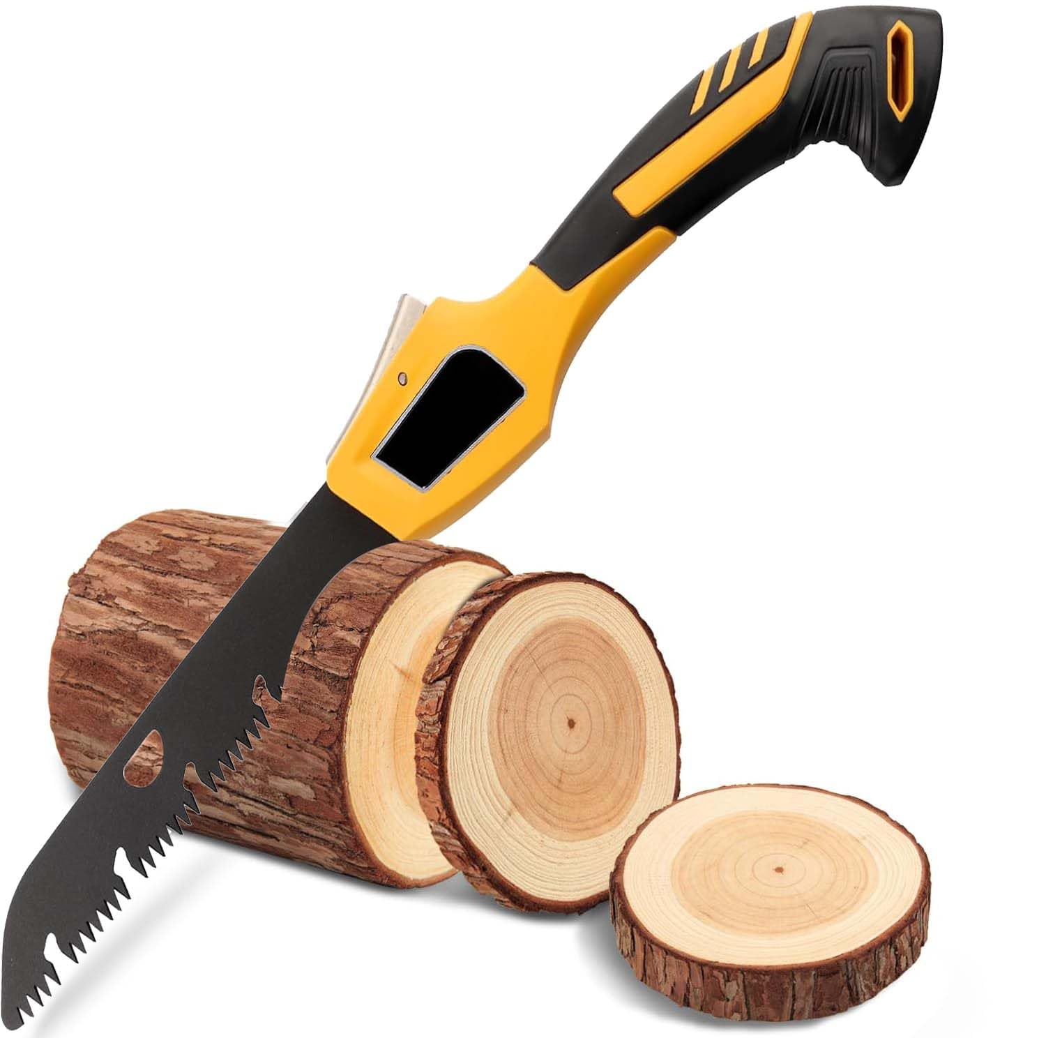 Azonee Folding Saw, 20 inches Pruning Saw Extra Long Blade Dry Wood Cutting Hand Saw with Hard Teeth, Portable Foldable Ourdoor Survival Handsaw for Wood Garden Camping