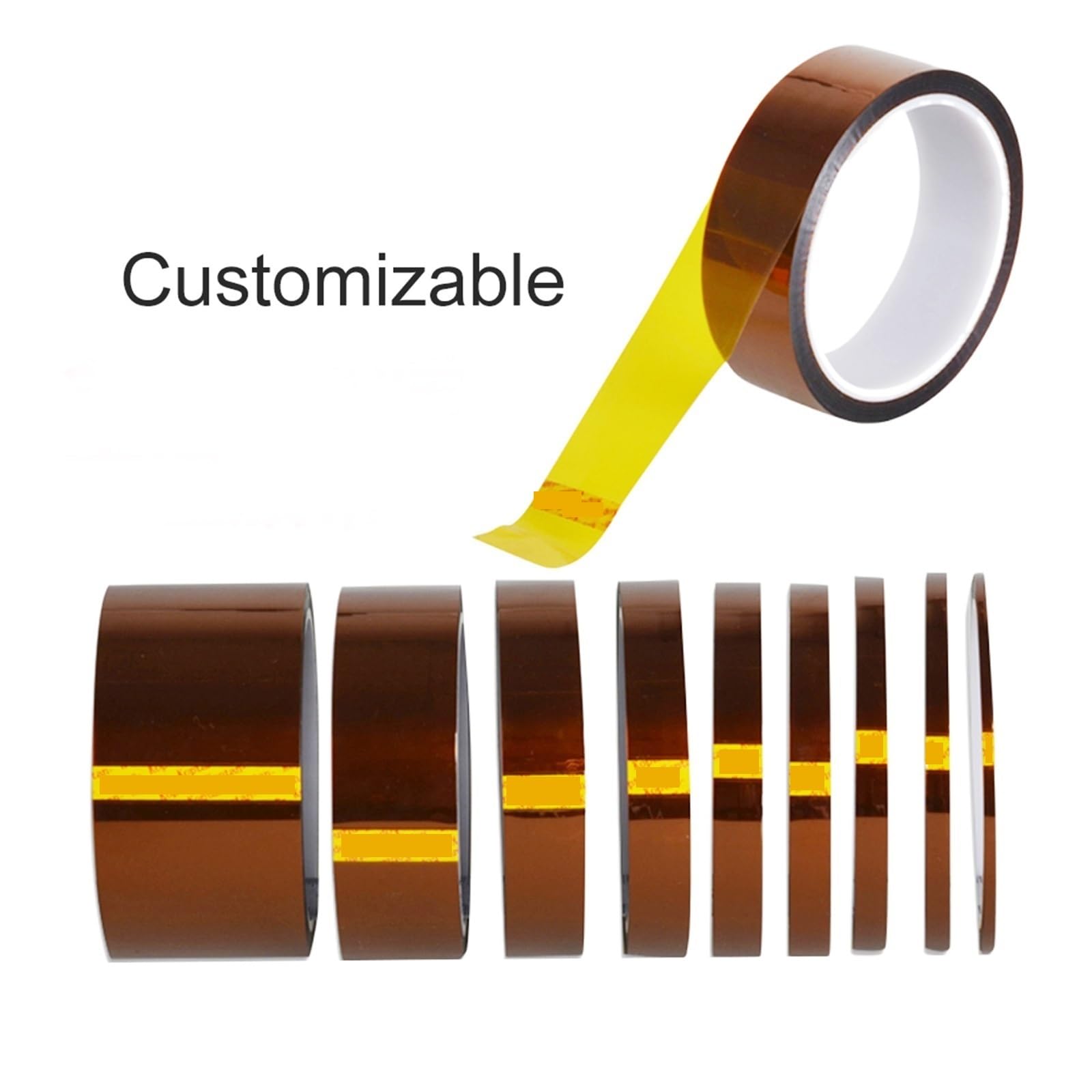 DAVBIR Nastro Adesivo BGA ad Alta Temperatura Nastro Isolante Termico Nastro Adesivo Isolante Adesivo in poliimmide Protezione del Pannello di Stampa 3D Perfection (Color : 12mmx3rolls, Size : 33M-0