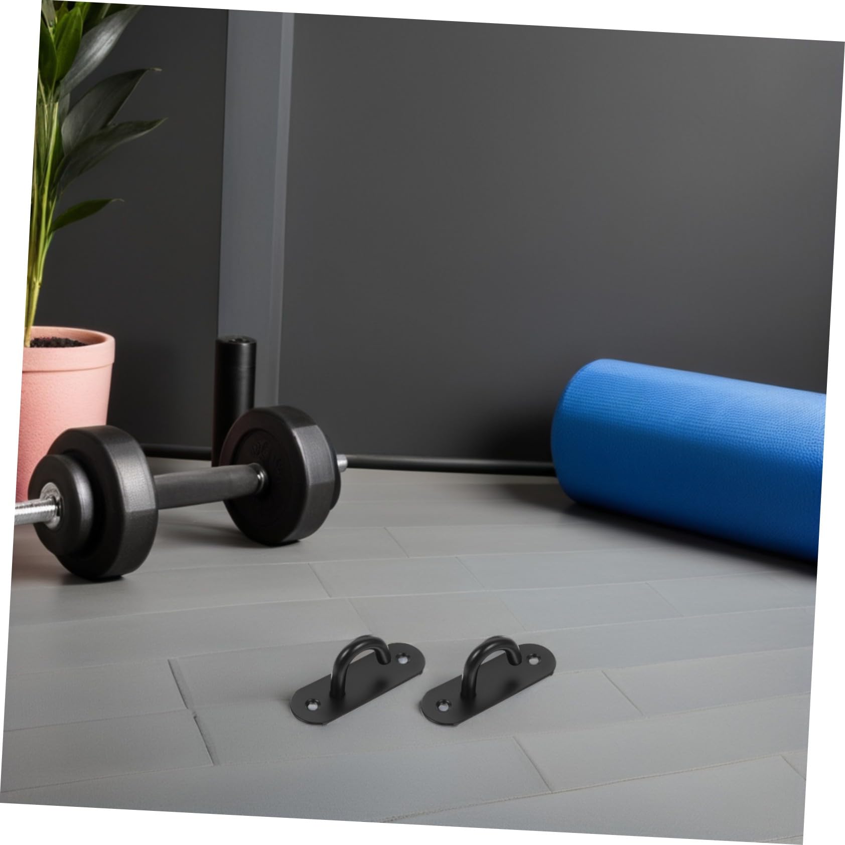 Gatuida 6 Piezas Anclajes Pared Acero Inoxidable para Bandas Resistencia Soporte Gimnasio Seguro Resistente Montaje Fácil para Entrenamiento Fuerza y Yoga Casa