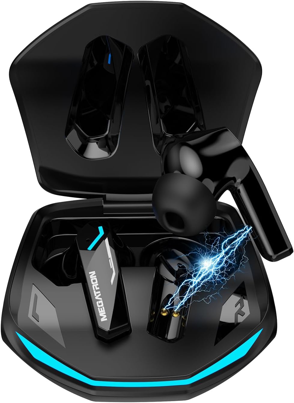 ZOMBIES CAT Transformers TF-T10 True in-Ear Wireless Earbuds Noise Cancelling Bluetooth 5.4, Energy Saving IPX5 Waterproof with HD Mic, 60Hrs Playtime Gaming Earbuds, for Android/iOS Phone Black