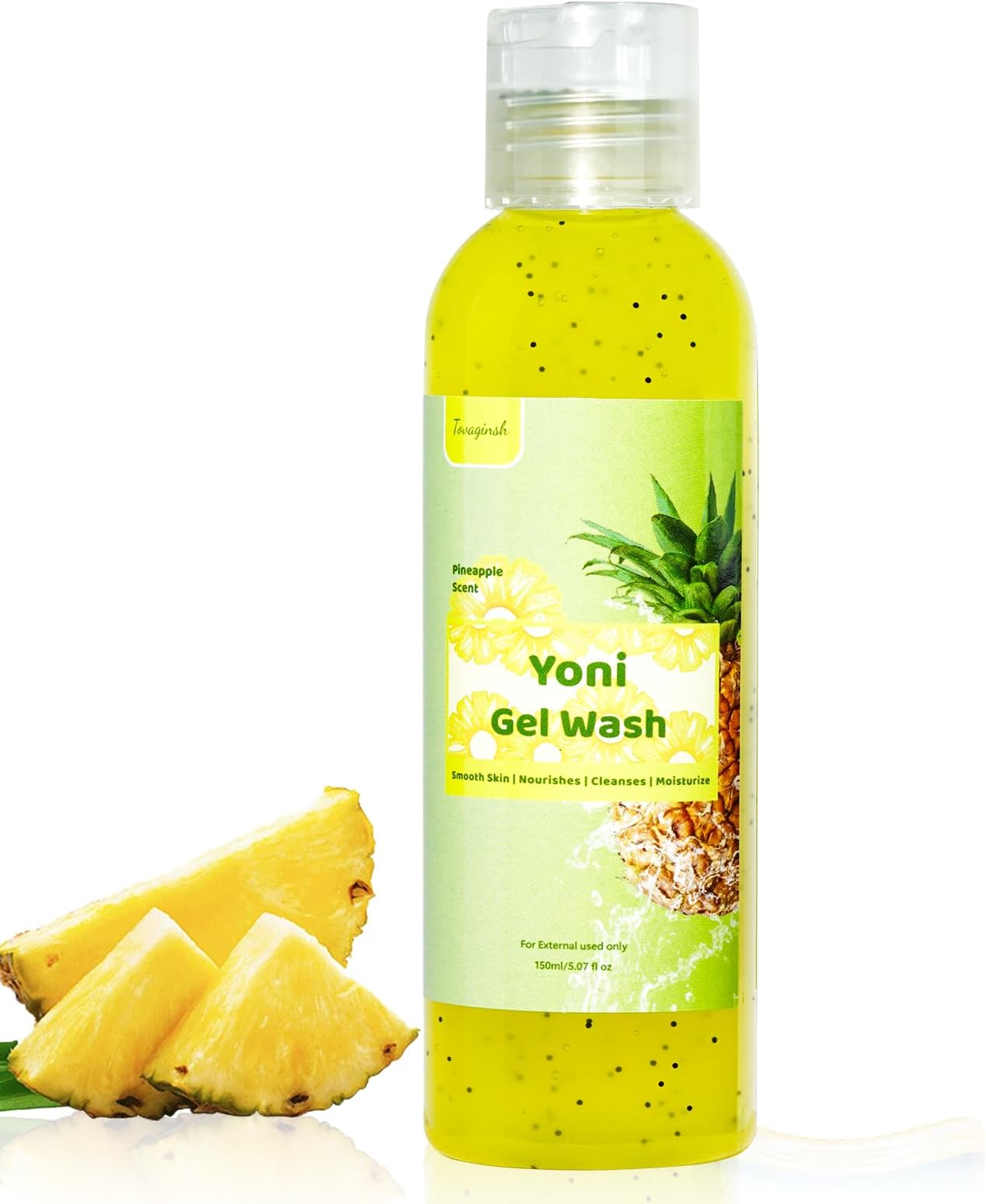 Natural Yoni Wash Feminine Wash for Women Ph Balance, Summer Feminine Care Intimate Wash for Hygiene, Body Shower Gel, Pineapple Scent 5.07fl oz