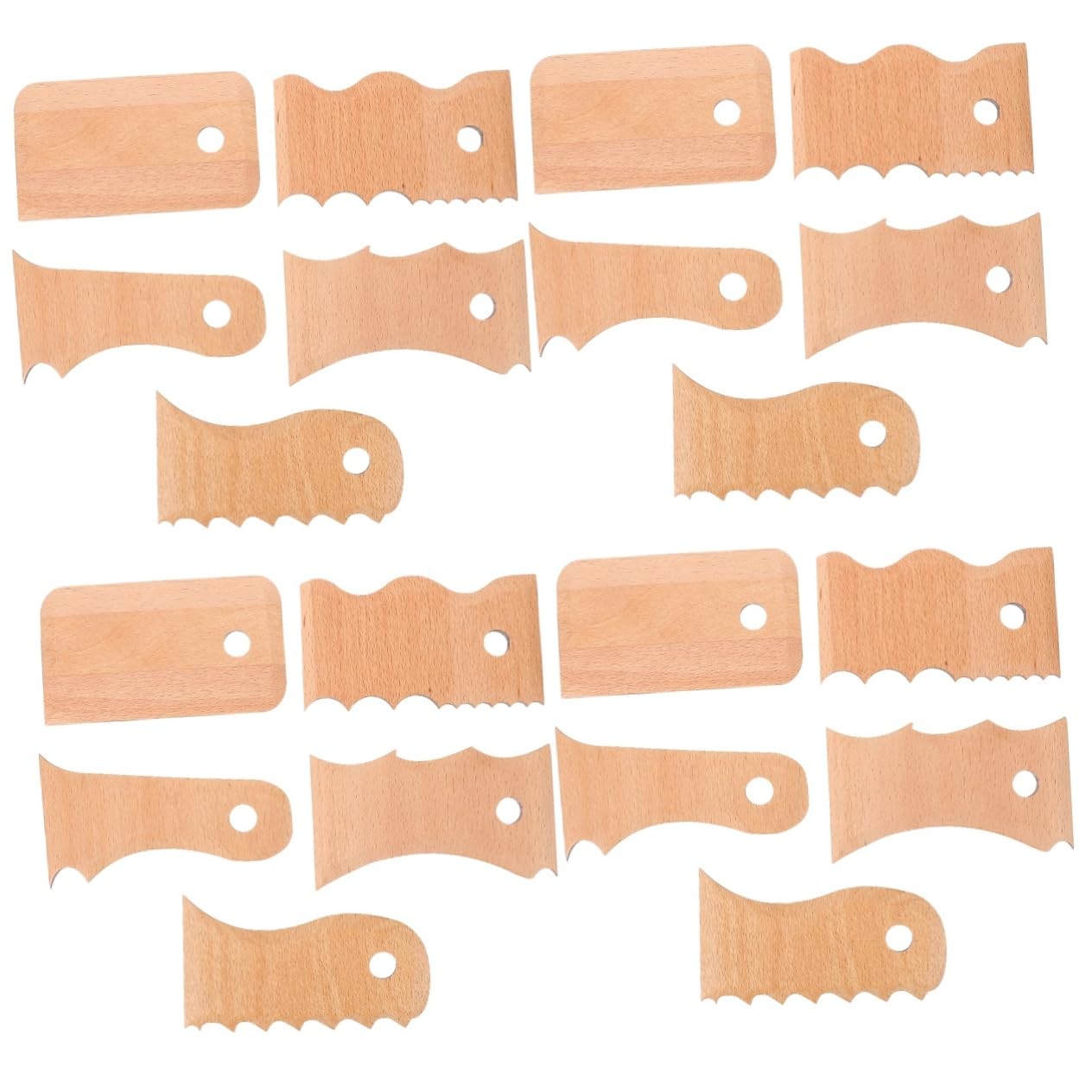 Holibanna Conjunto De Herramientas De Cerámica Kit De Talla De Cerámica Esculpiendo Cortador Manual De Bricolaje Herramienta De Estatuilla De Cerámica Madera Beige 5 Piezas X 4