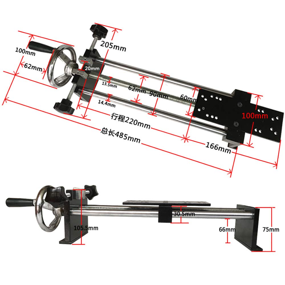 Banco di Prova per dinamometro Orizzontale a Manovella Misuratore di Forza Push-pull Hla Spiral Rack 500n/50kg