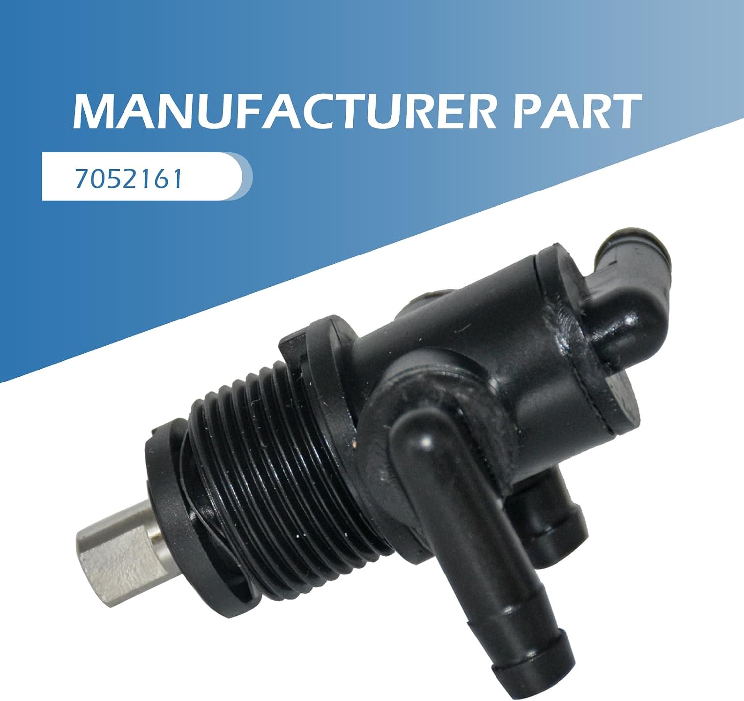 Fuel Tank Valve Petcock 3-Way & Knob NUT, Fuel Shut Off Valve Petcock for Polaris Sportsman 335 400 500 600 700 Twin Magnum Trail Boss 325 330 500, Replaces 7052161 5432559 (Black)​