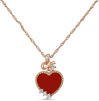 Amazon.co.jp: ZAIMA ZARA | 女性用レッドハートネックレス オリジナル