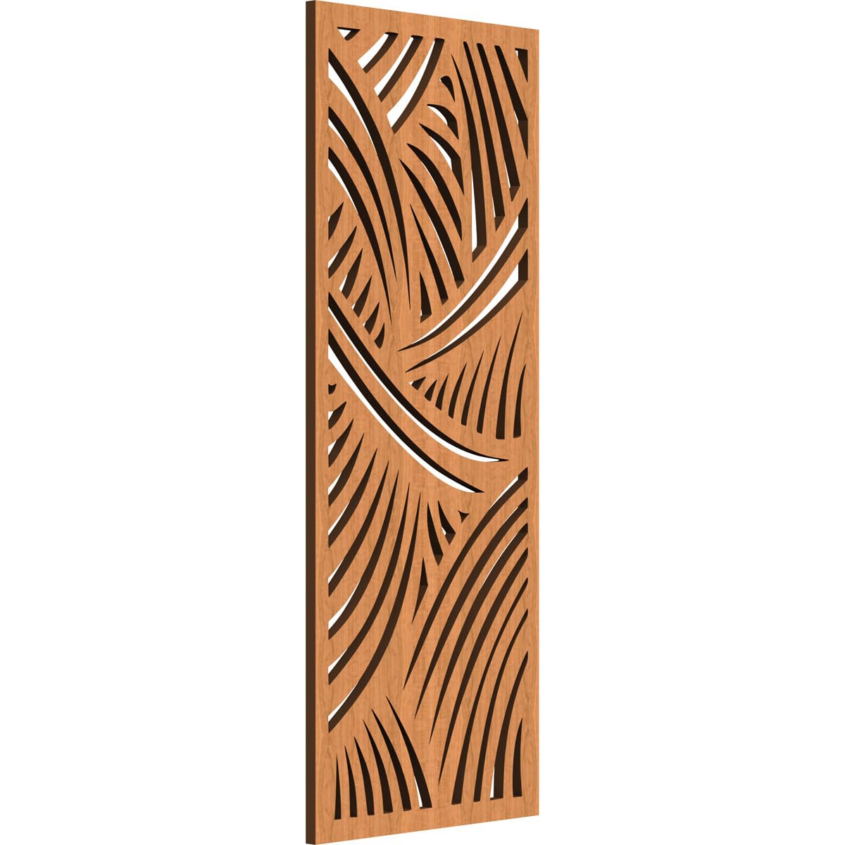 11 3/8"W x 29 3/8"H x 3/8"T Chester Decorative Fretwork Wood Wall Panels, Cherry