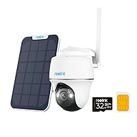 Reolink 3G/4G LTE Telecamera con Sim + 32G microSD Card, 5MP 360° PTZ Videosorveglianza