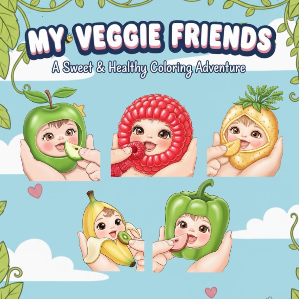 My Veggie Friends: A Sweet & Healthy Coloring Adventure