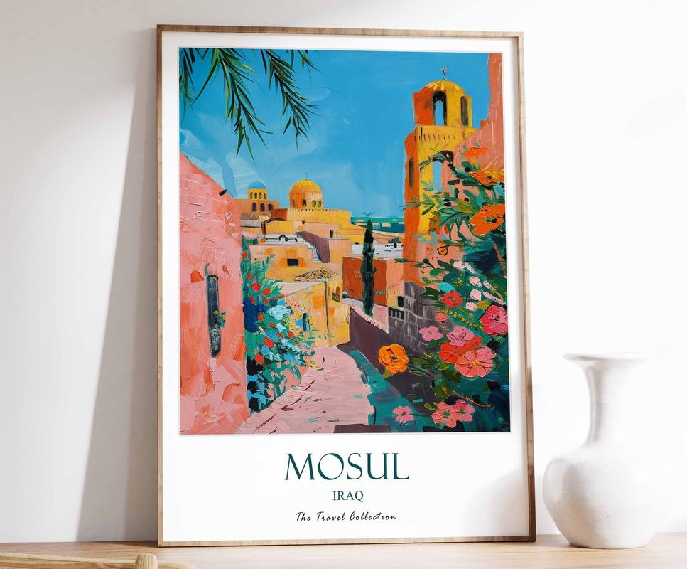 Affiche voyage Mossoul decoration islamique chic pour salon