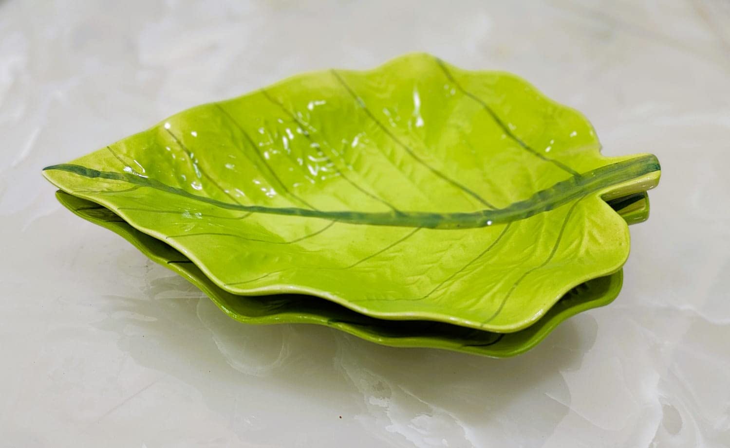 Buy YOUR LOCAL STORE Ceramic Pan Patta Sizzler Leaf Design Platter