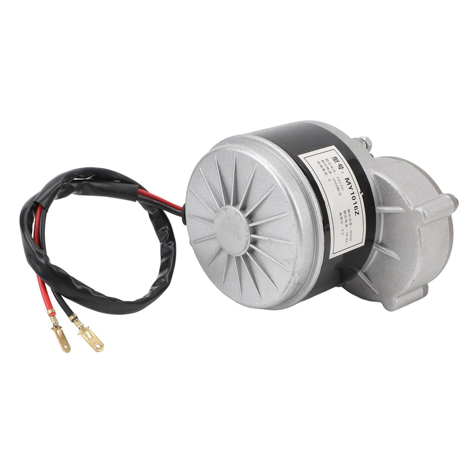BuyWeek Motor Eléctrico de Reducción de Engranajes, Motor de Cepillo 24V 350W 3000 RPM Reductor de Motores para Scooter Eléctrico E Bike
