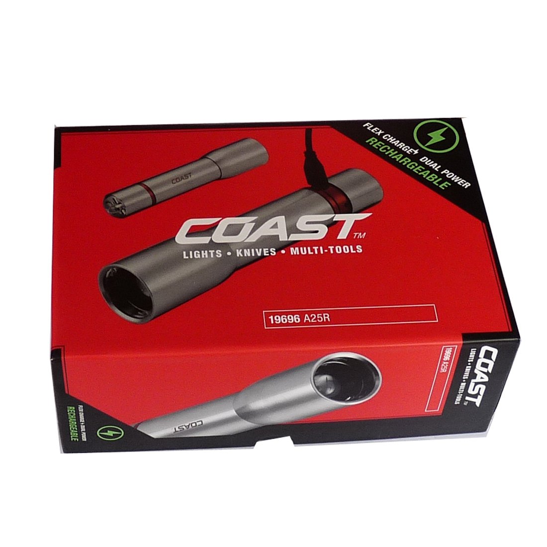 Coast A25R 725 Lumen Rechargeable Focusing Led Flashlight Silver : COAST Tools & Home Improvement