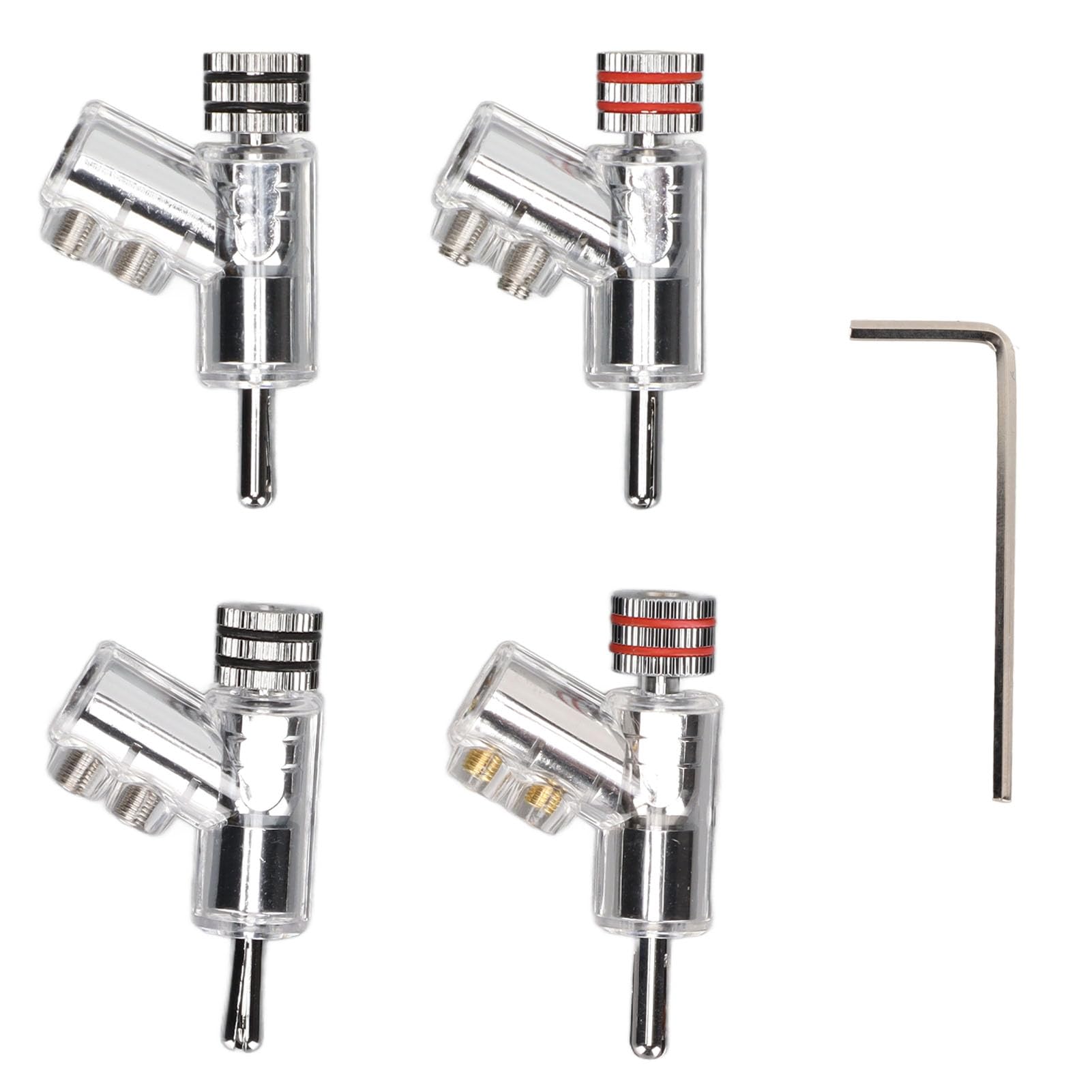 Wakects Locking Banana Connectors, Rhodium Plated 4-Pack