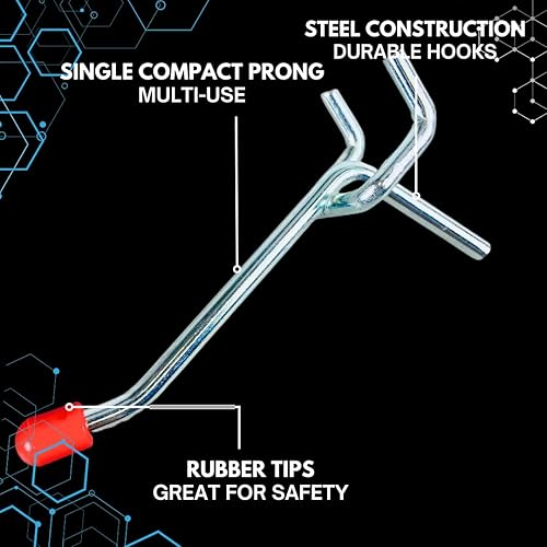 Miniatura 5 de 8 piezas  Ganchos universales de clavija recta de 2 pulgadas  Construido de acero galvanizado de 316 pulgadas con puntas revestidas de goma  Ideal
