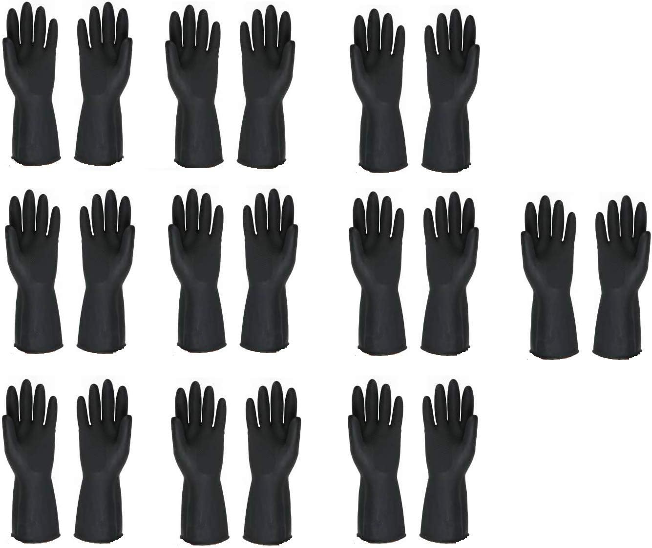 Fortane Super Safety Reusable Hand Gloves/Industrial Gloves and Household Cleaning Gloves Large Size Pair of (10)