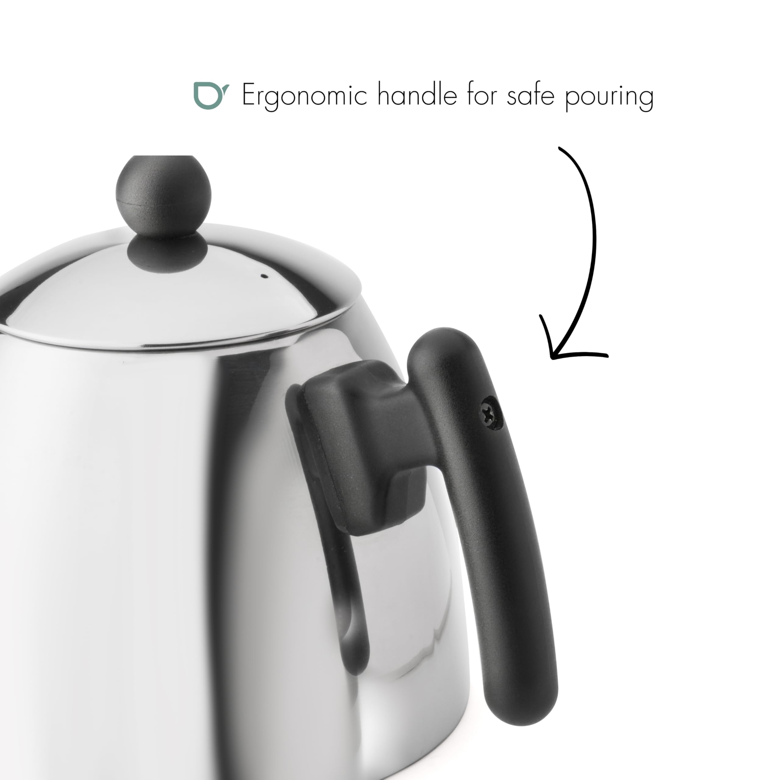 Bredemeijer – Teiera Classic – 1,2 L – Acciaio Inox – Dettagli Neri