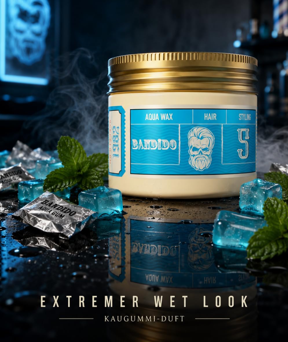 Bandido Aqua Wax Nr. 5 - Cera para el cabello, azul 125ml