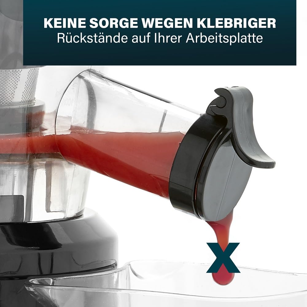 Princess 202045 Easy Fill Slow Juicer – Extra großer Fülltrichter – Hoher Saftertrag