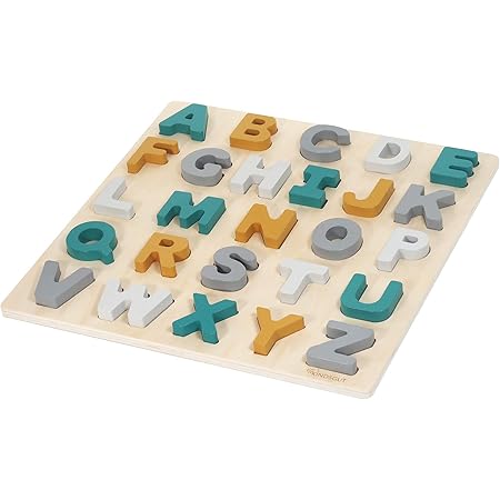 Puzzle En Bois Avec De GRANDES Lettres Colorées, Jouet Pour ...