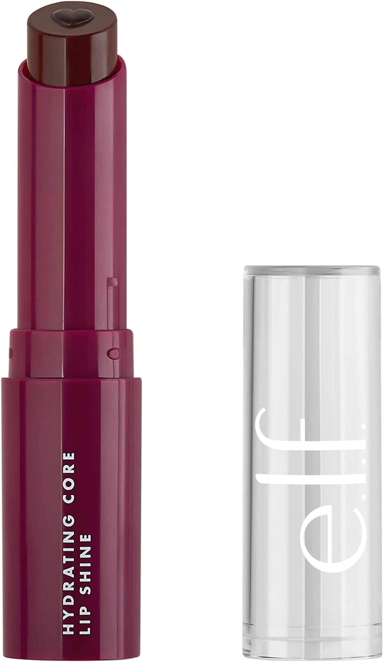 Hydrating Core Lip Shine with Shea Butter & Vitamin E, Tinted Lip Balm for A Smooth, Glossy Finish & Long-Lasting Moisture, Ecstatic Deep Berry