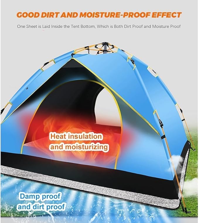 Image of Aluminium Picnic Mat 2x2M | Portable Waterproof & Moisture-Proof Camping | Foldable Aluminium Foil Outdoor Tent Mat for Beach, Travel, Tourism & Picnic Blanket (2x2 Meter)