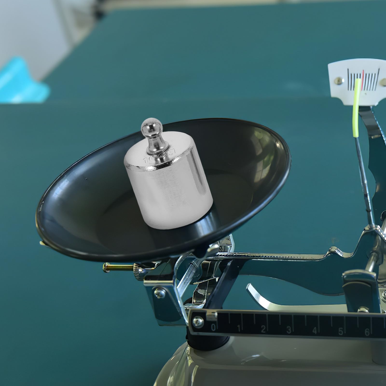 Mikikit Jeu de Poids de Précision en Acier Argenté 1000g avec Pince Plastique pour Calibrage Balance Cuisine et Laboratoire Polyvalent