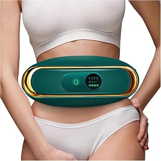 Depploo KTMAC Far Infrared Fat Burning Waist Belt,Plug-in Abdominal Massager Machine Hot Belt,Electric Heat Vibration Waist Belt, Waist Massager Vibrating Slimming Belt,Wireless Slimming Massage Belt