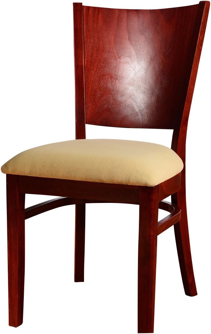 Beechwood Mountain BSD-86S-M Solid Beech Wood Side Chairs in Mahogany for Kitchen and dining, set of 2