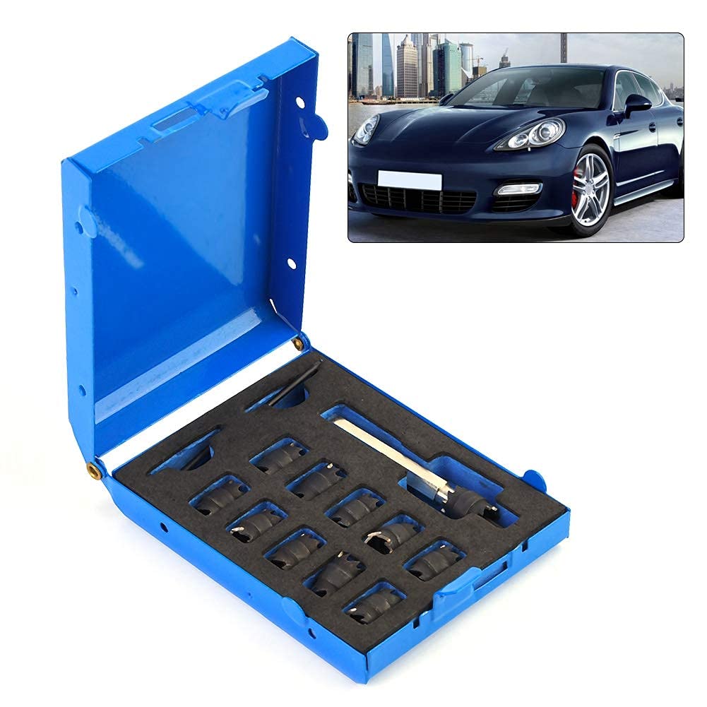 Weld Drill Bits Set, 13 Pieces, Double Sided, Hex Shank Removal Tools, for Car Weld