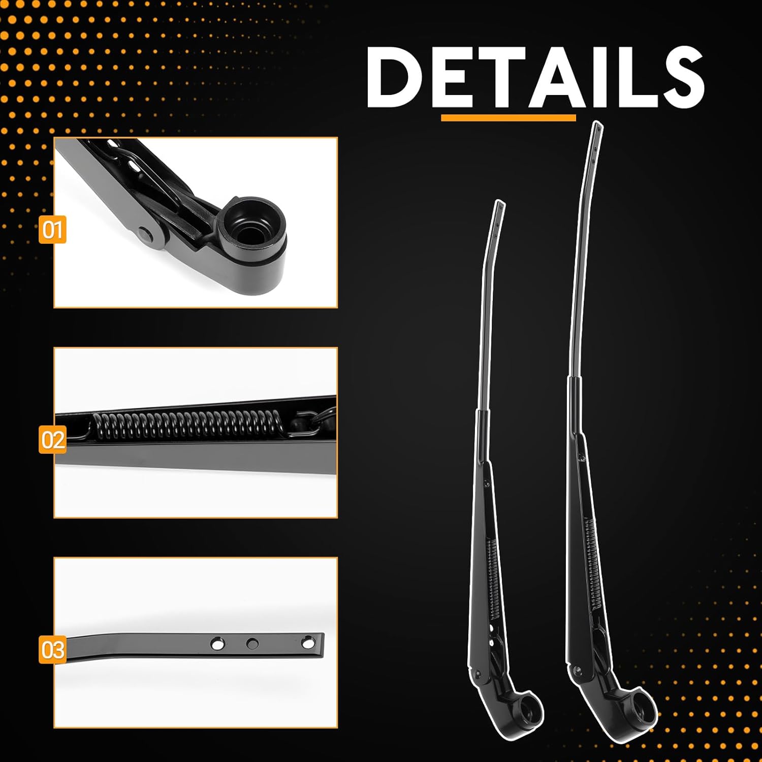 1 Pair Front Windshield Wiper Arm Compatible with Toyota 4Runner and Pickup 1984 1985 1986 1987 1988 - Replace 42857 85210-89102 42858 85190-89132