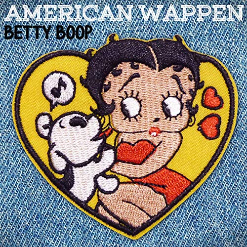 Amazon.co.jp: ベティちゃん の ワッペン (ハートYE 014) BETTY BOOP