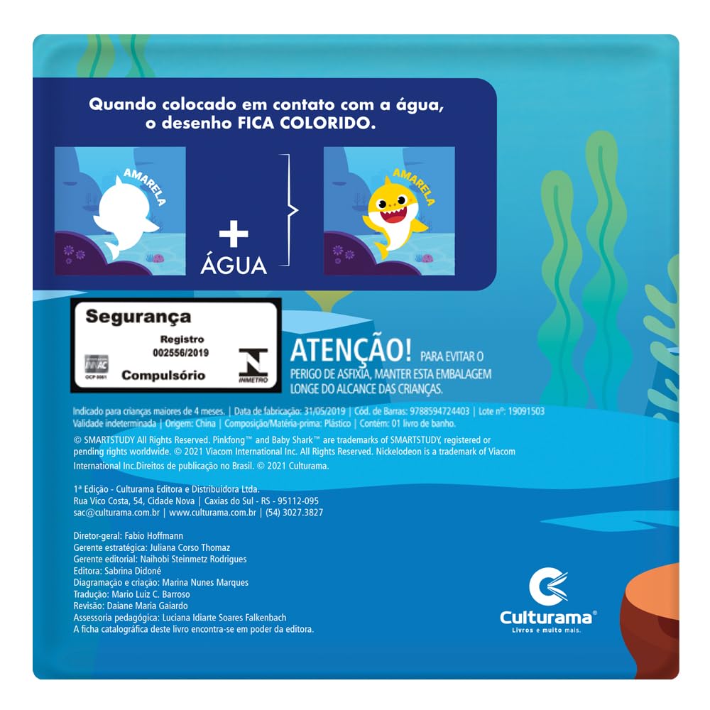 LIVRO DE BANHO MÁGICO - Baby Shark - Rdzenie