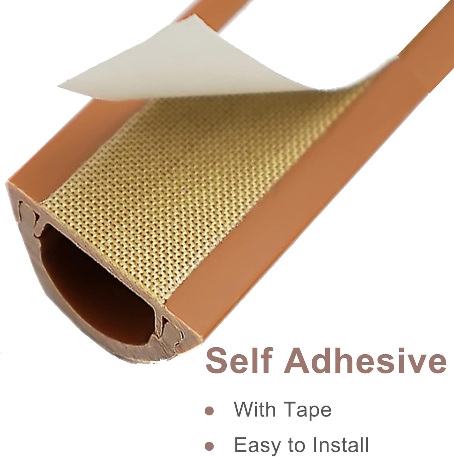 Cache-Câble pour Sol en Bois Dur, Cache-Câble pour Sol en Bois Dur, Cache-Câble Adhésif en PVC Imperméable Et Robuste, Vintage, Demi-Rond, pour Chambre À Coucher, Salon (Couleur : Longueur 100 Cm,