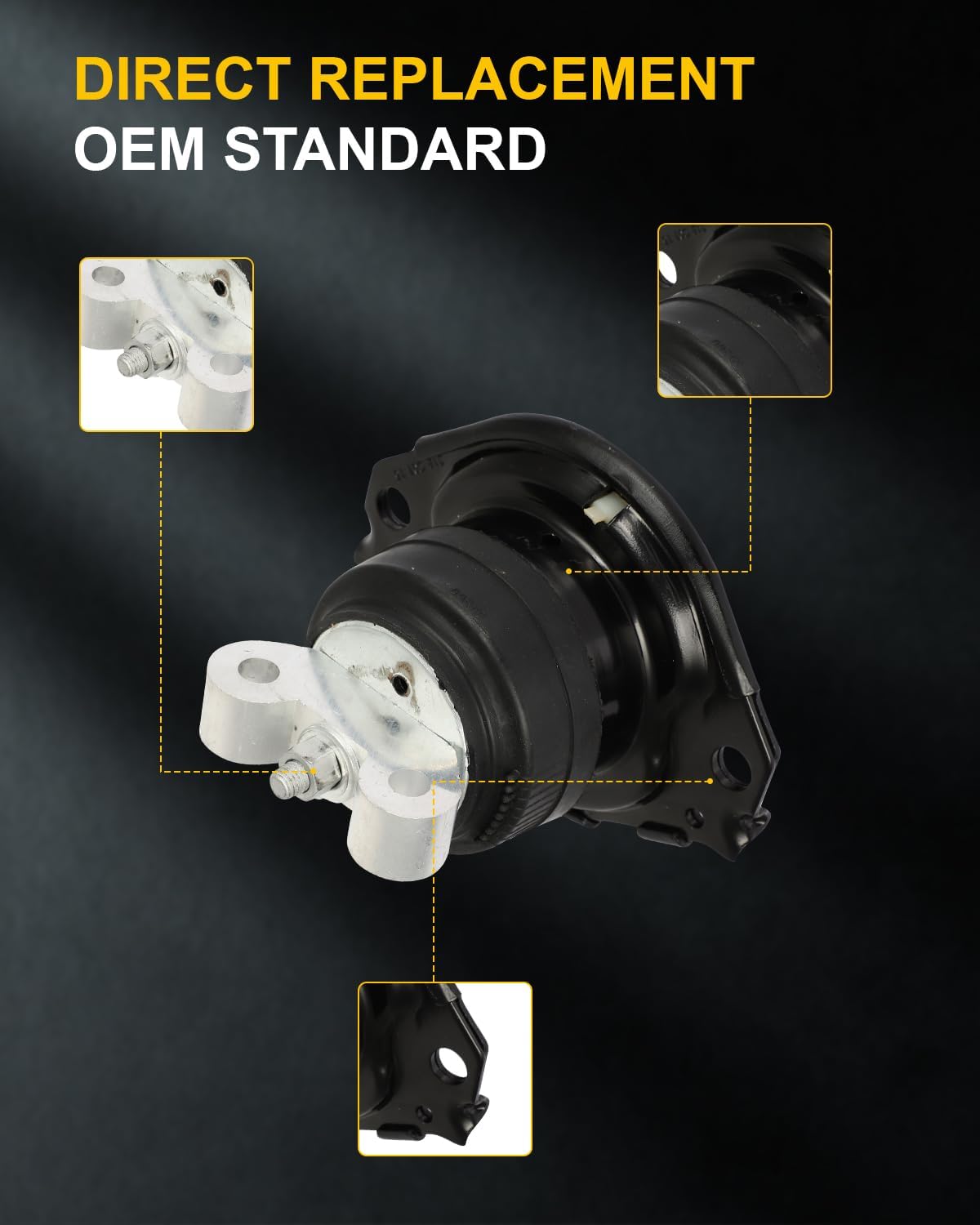 OCPTY 3PCS Front Engine Motor Mount Transmission Mount Set Compatible for Dodge 2011-2022 Charger, forChallenger & forChrysler 2011-2022 300, 3.6L 5.7L, Automatic Trans # 5090140AG 52124671AE