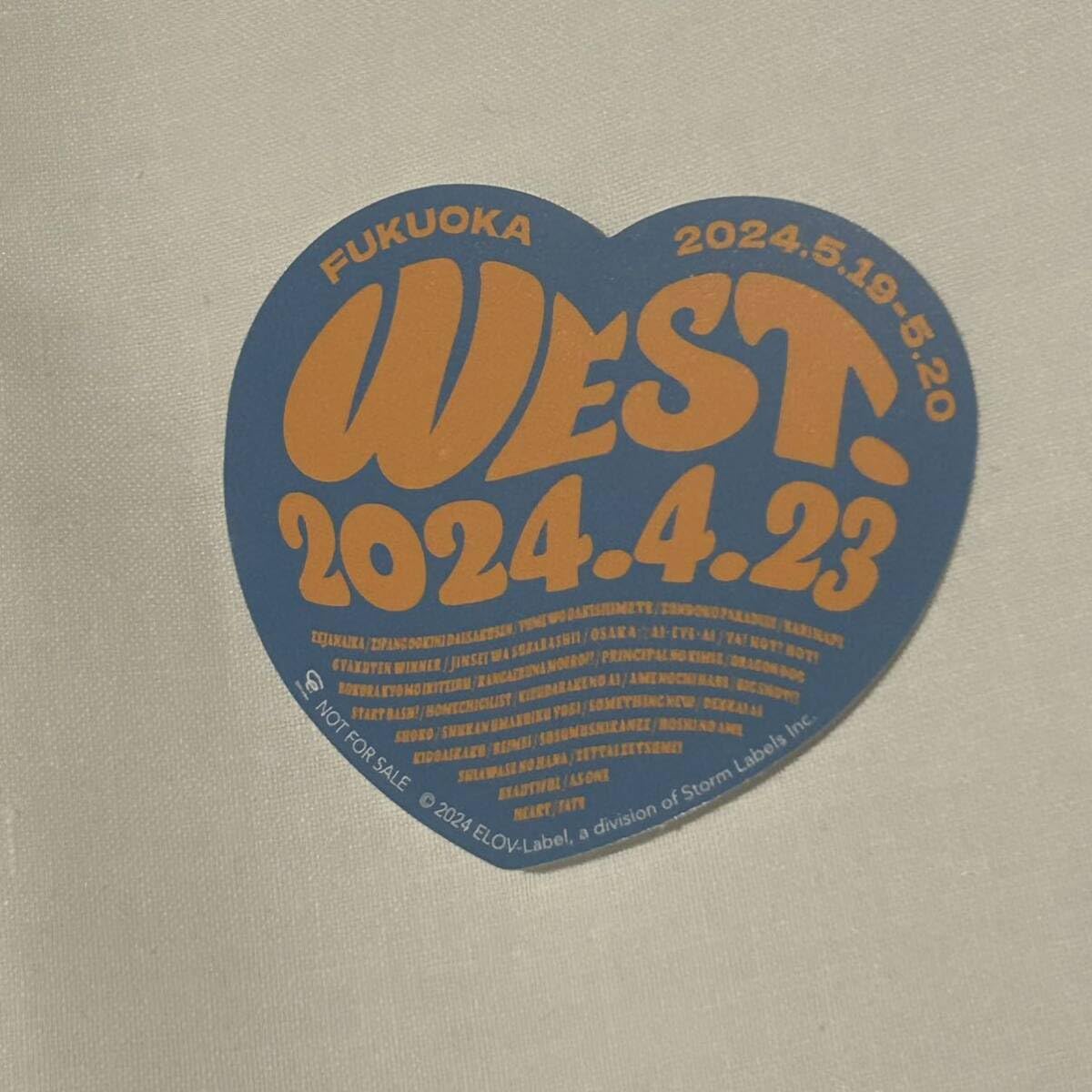 Amazon.co.jp: WEST ステッカー 福岡限定 重岡大毅 桐山照史 中間淳太  