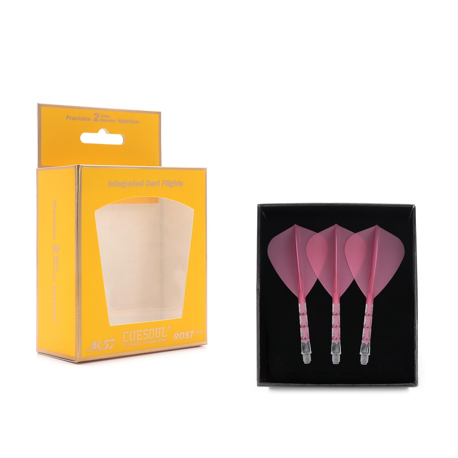 CUESOUL ROST T19 Integrated Dart Shaft and Flight Kite Shape,Set of 3